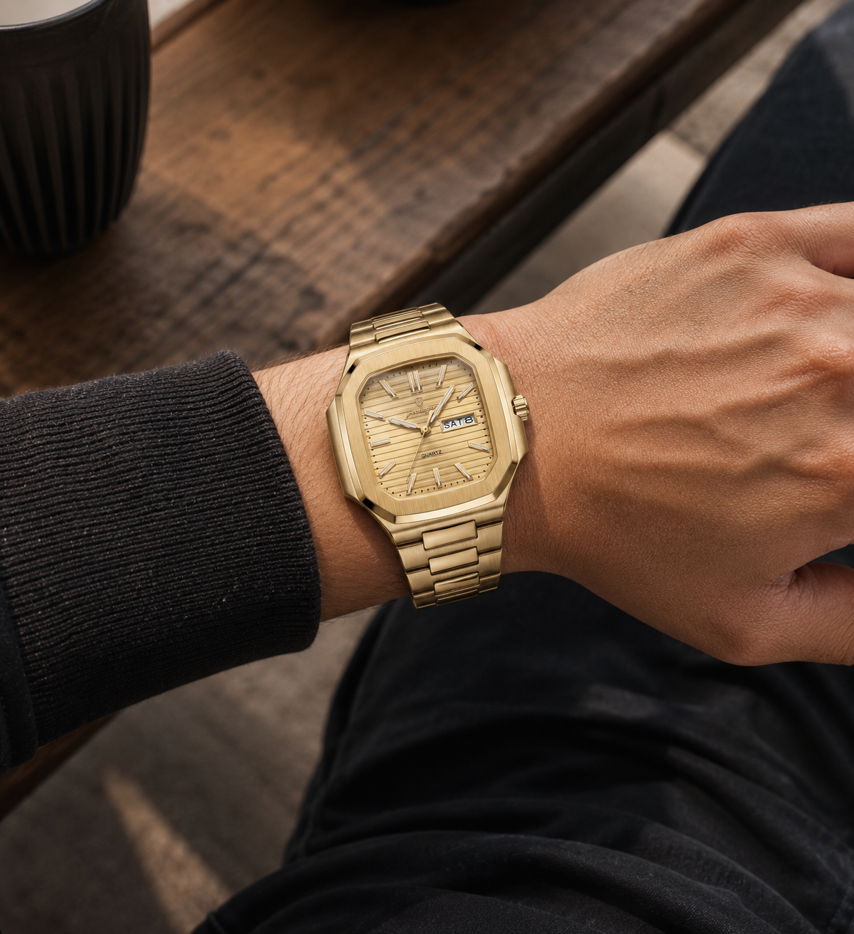 Montre Le Carré, design carré à angles marqués – L'Heure Juste