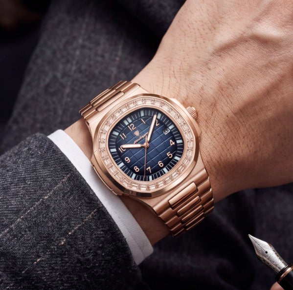 L'Éclat, montre habillée signée L'Heure Juste, acier et lunette sertie