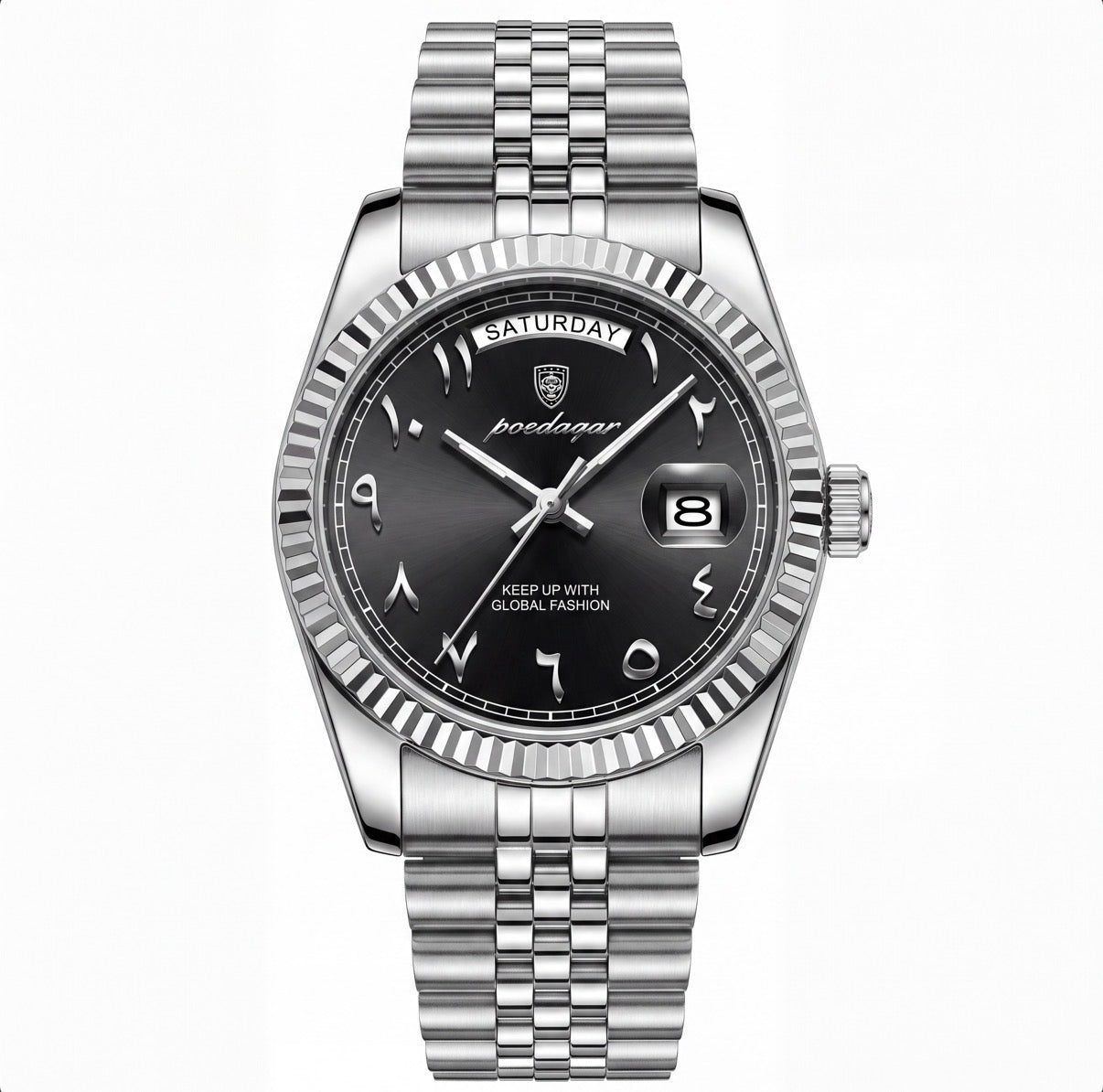 La Cannelée acier, montre à chiffres arabes et silhouette classique – L'Heure Juste