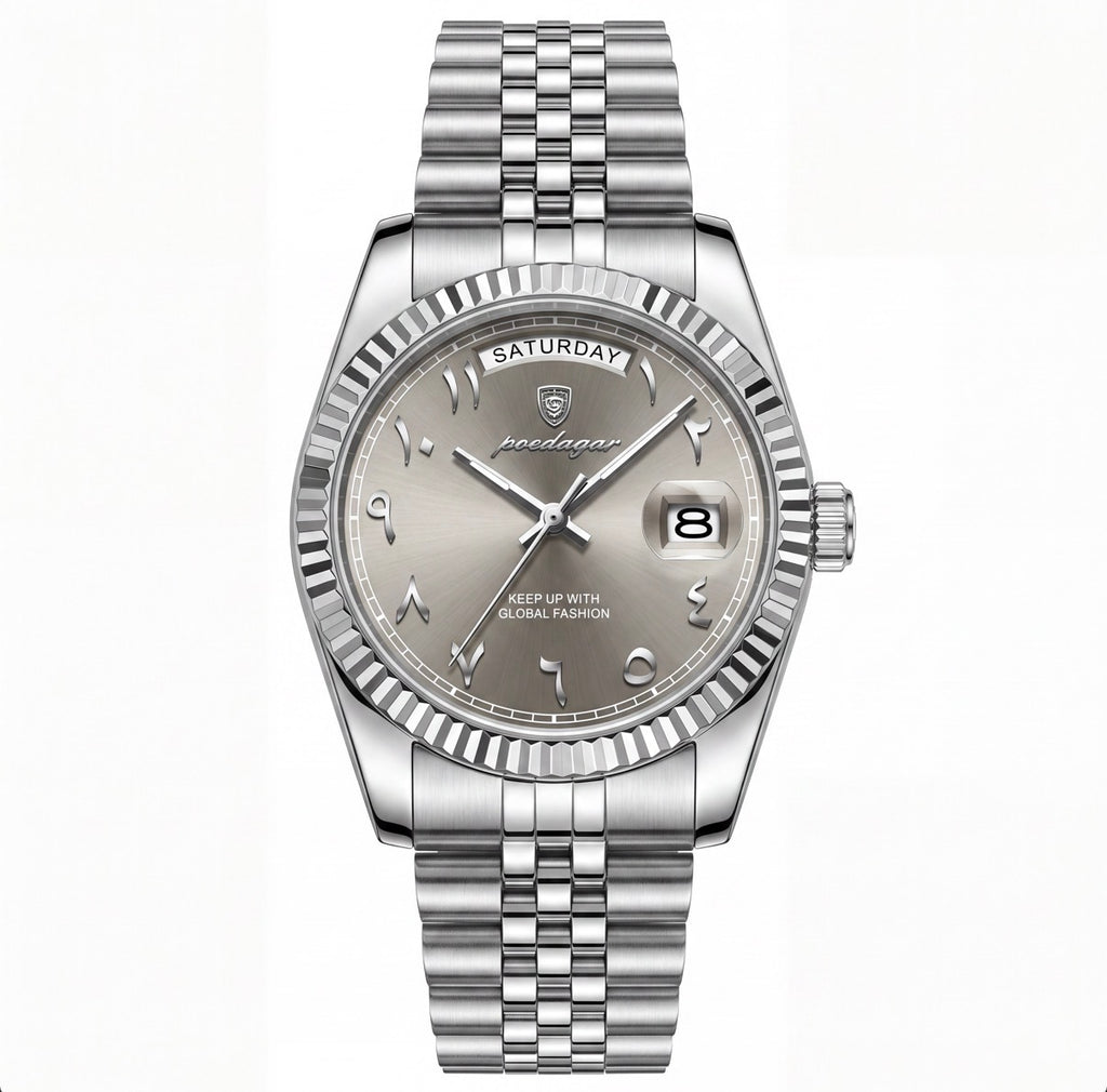 La Cannelée, montre habillée acier à bracelet jubilé – L'Heure Juste