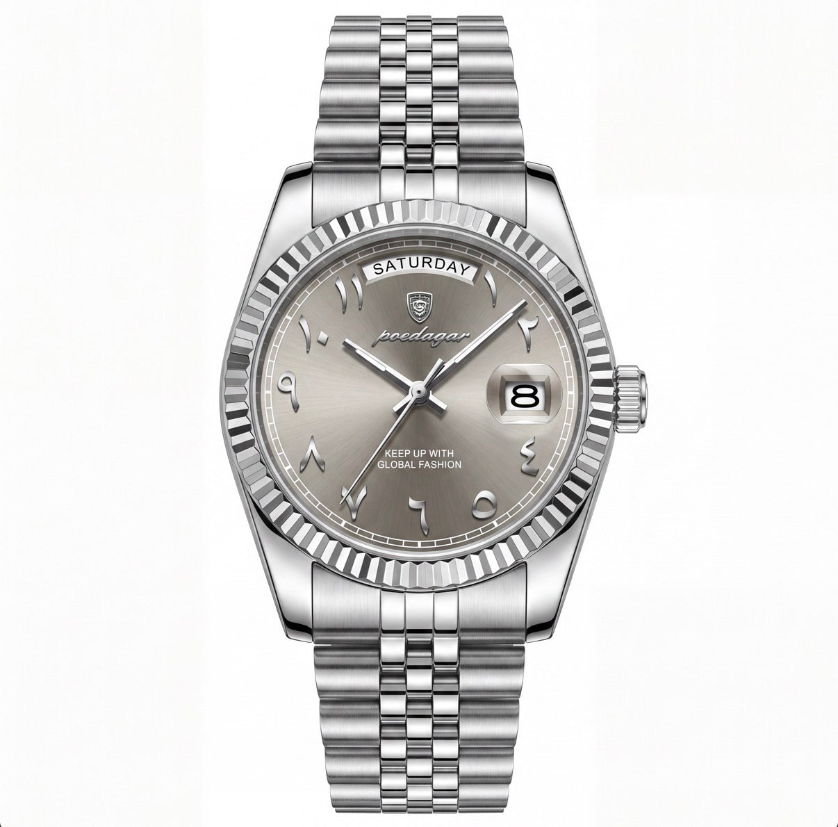 La Cannelée, montre habillée acier à bracelet jubilé – L'Heure Juste