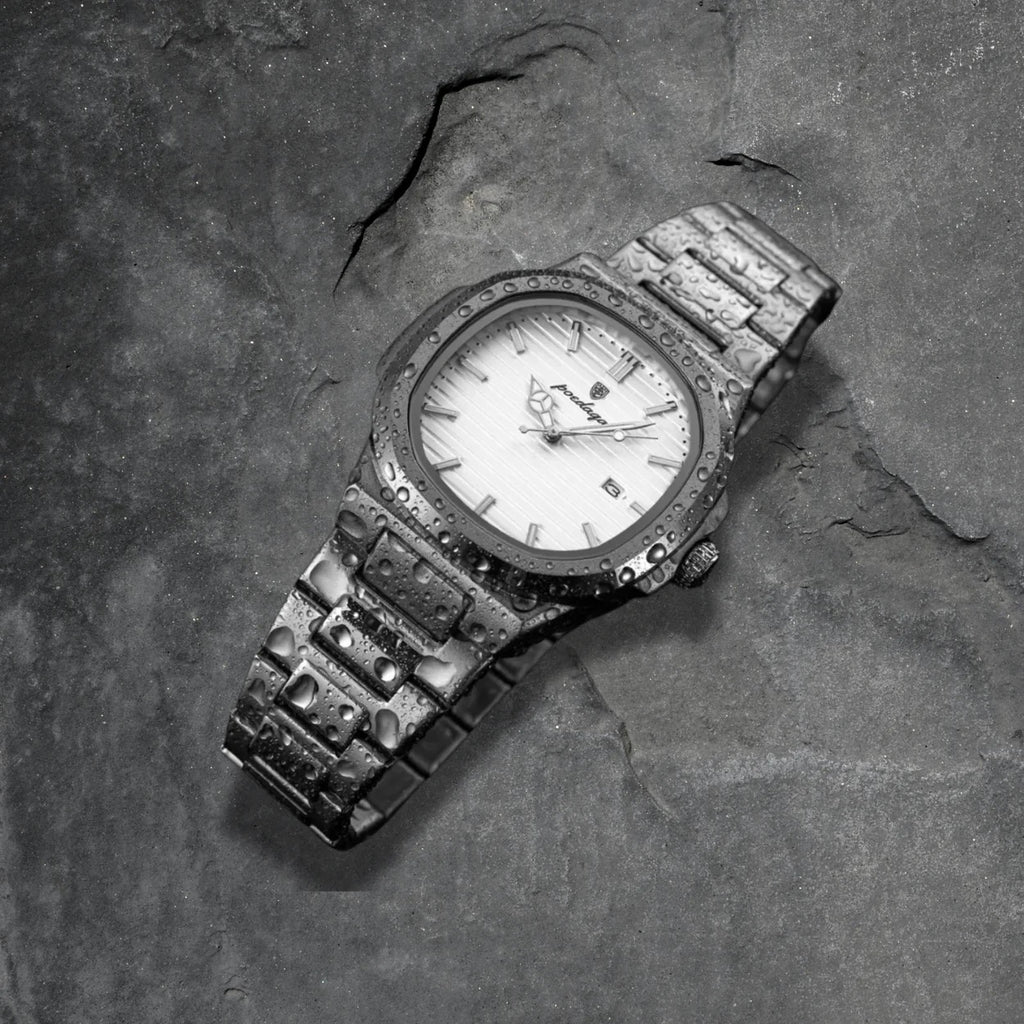 Montre L'Aurore, index bâton et boîtier intégré, ligne épurée – L'Heure Juste